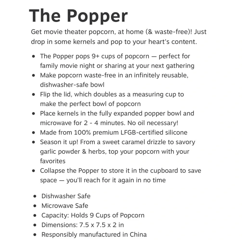 W&P- The Popcorn Popper